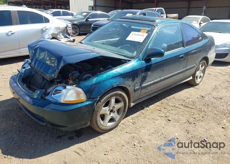 1998 Honda Civic Ex z USA, uszkodzony, nr VIN 1HGEJ8256WL027190